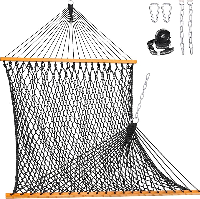 Double Rope Hammock, 2 Person Traditional Outdoor