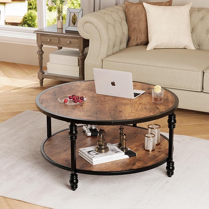 31" Coffee Table with Open Storage Shelf
