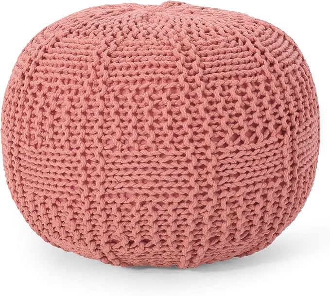 Hortense Pouf, Gray,Ottomans and Poufs