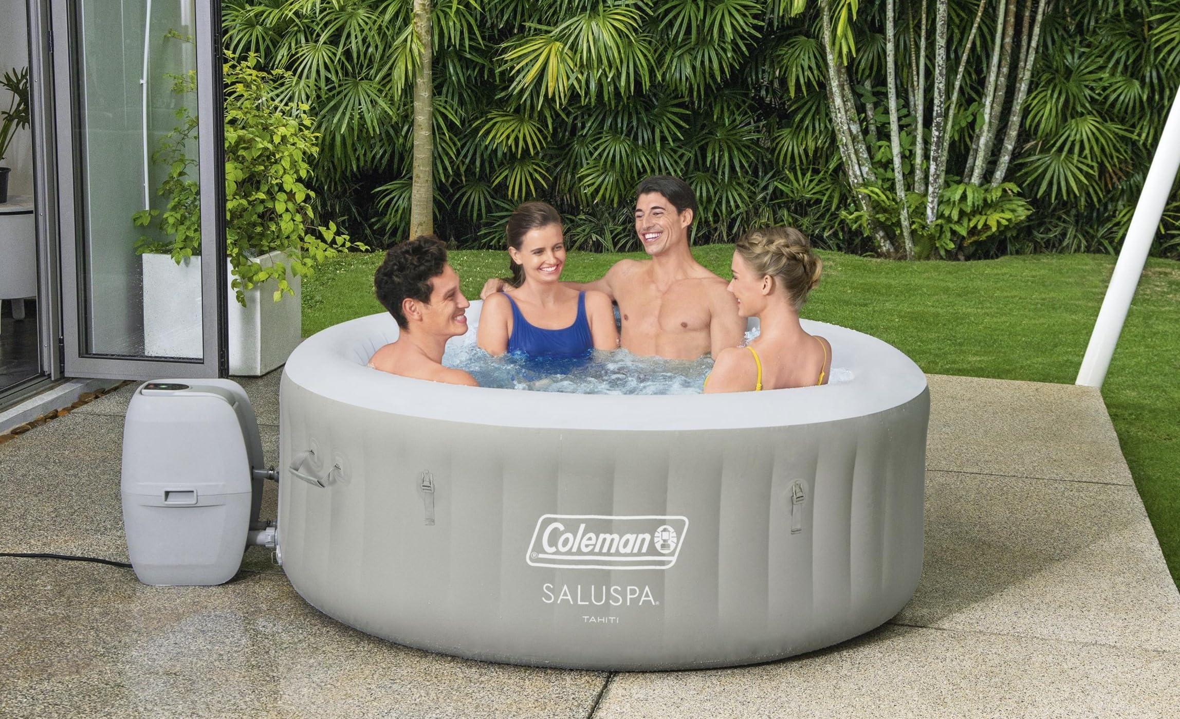 EnergySense AirJet Inflatable Hot Tub Spa (71" x 26") | Portable Hot Tub