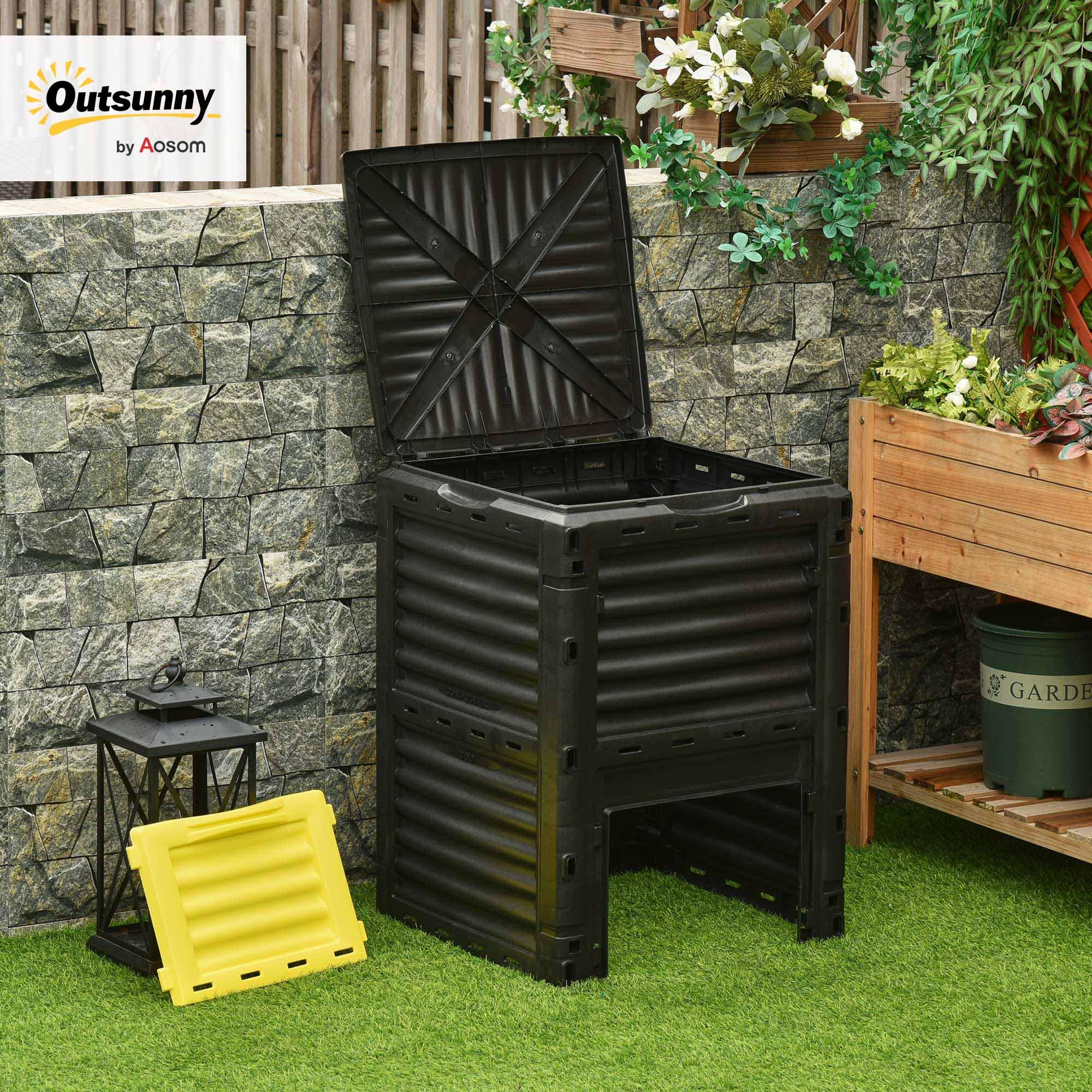 Garden Compost Bin 80 Gallon Outdoor Large Capacity Composter Fast Create Fertile