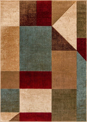 Good Vibes Marcia Multi Color 5'3" x 7'3" Modern Area Rug for Living & Dining Room
