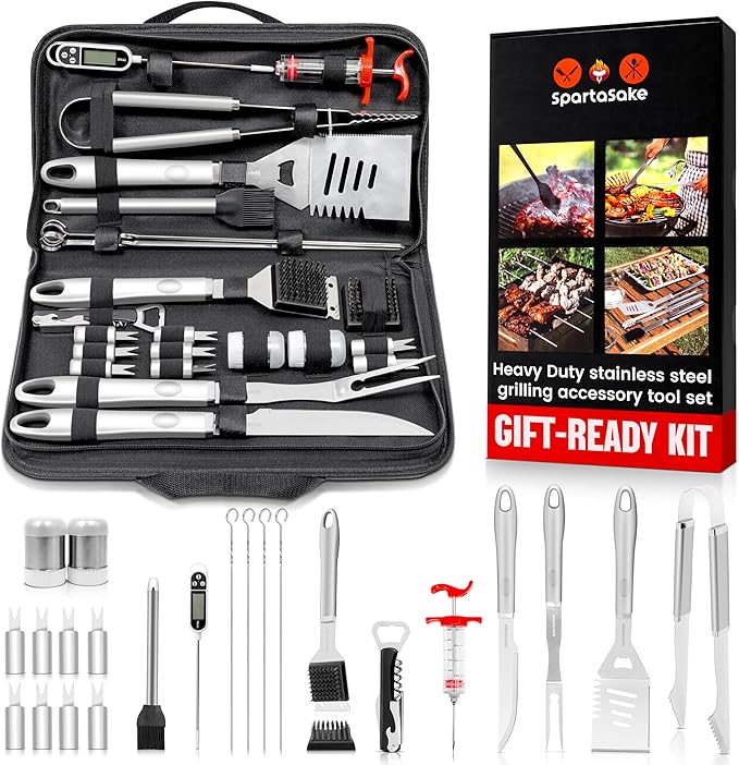 Grilling Accessories - Stainless Steel Barbecue Grill Tools Accessories kit Spatula