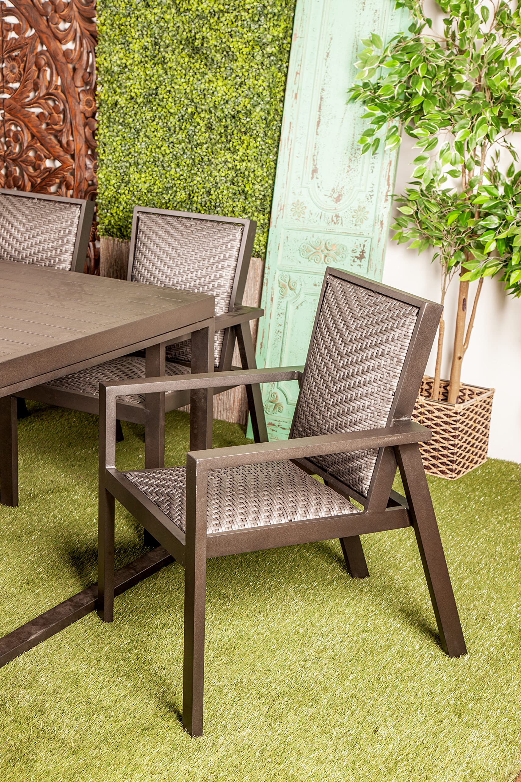 Outdoor Dining Chair, Black