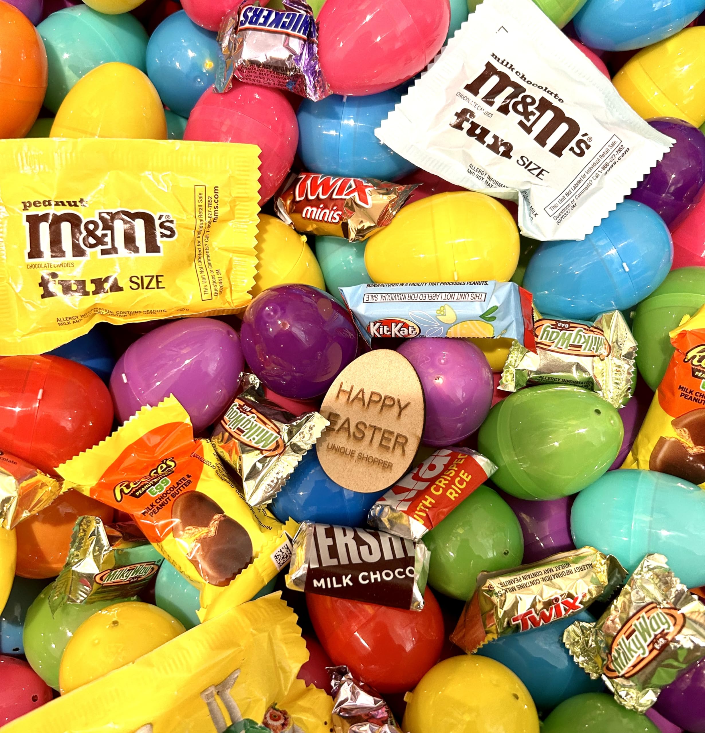 Pre-filled Plastic Easter Eggs Chocolate Candy Basket Stuffers