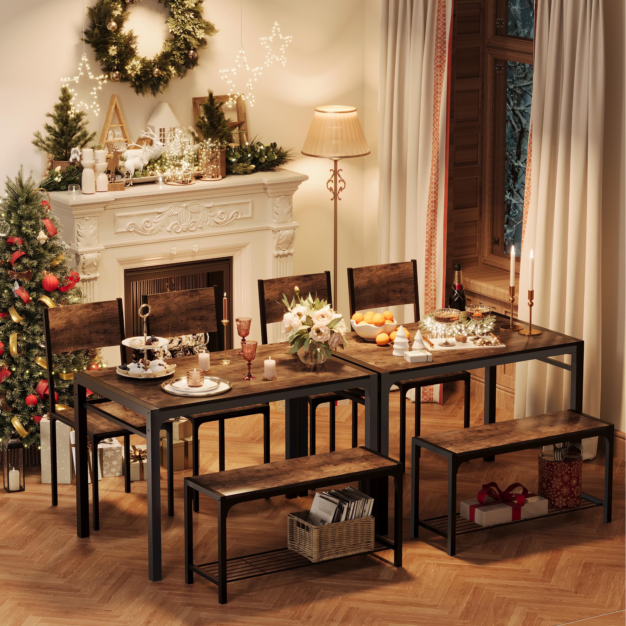 Kitchen Table and 2 Chairs for 4 with Bench