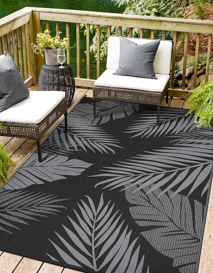 Outdoor Rug 9' x 12' for Patio Waterproof Clearance