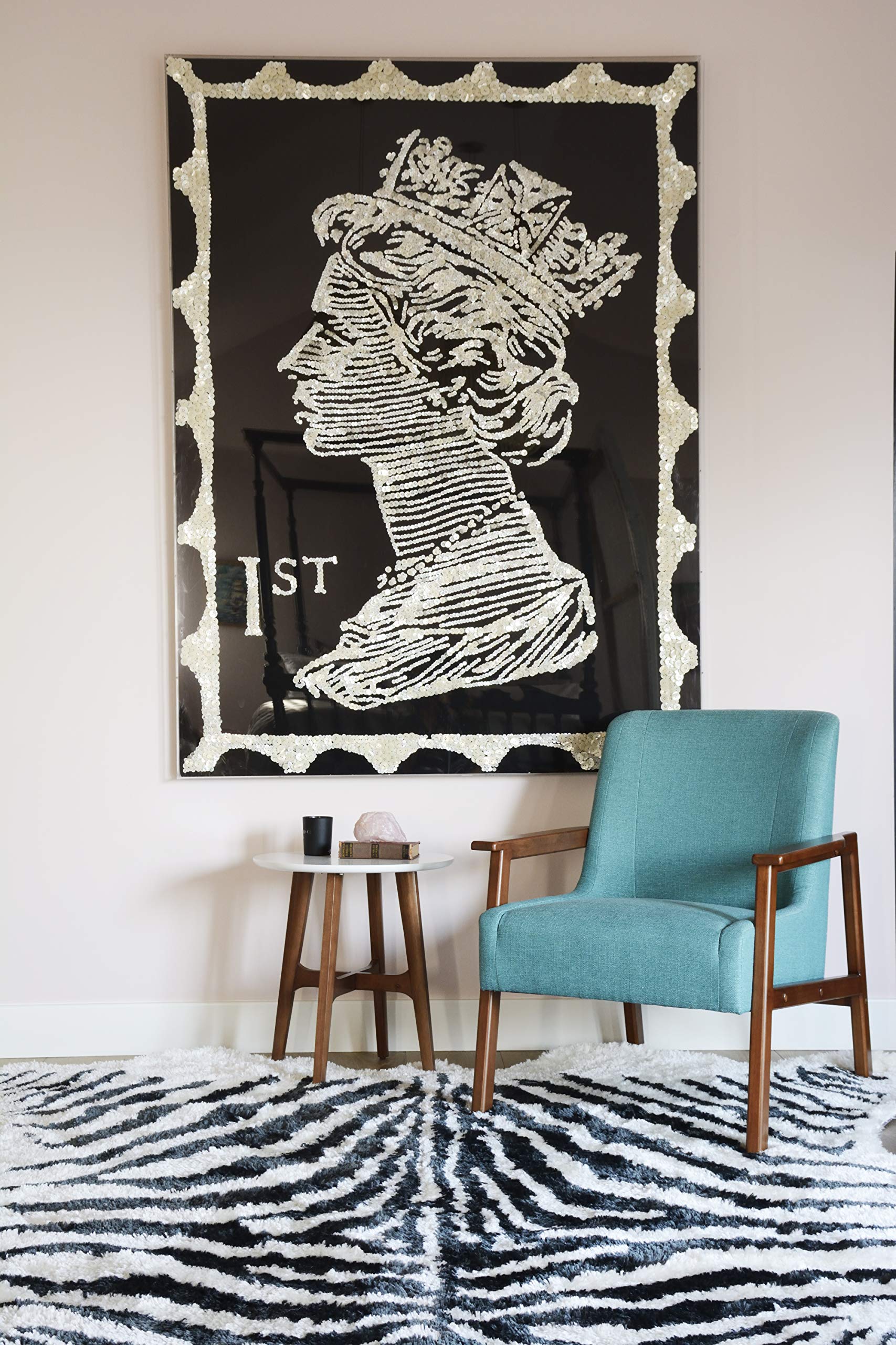 zby Momeni Rugs Kalahari Collection Area Rug, 5'0" x 7'6", Black