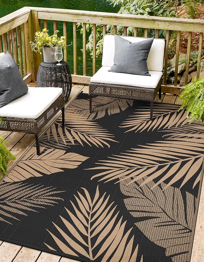 Outdoor Rug 9' x 12' for Patio Waterproof Clearance