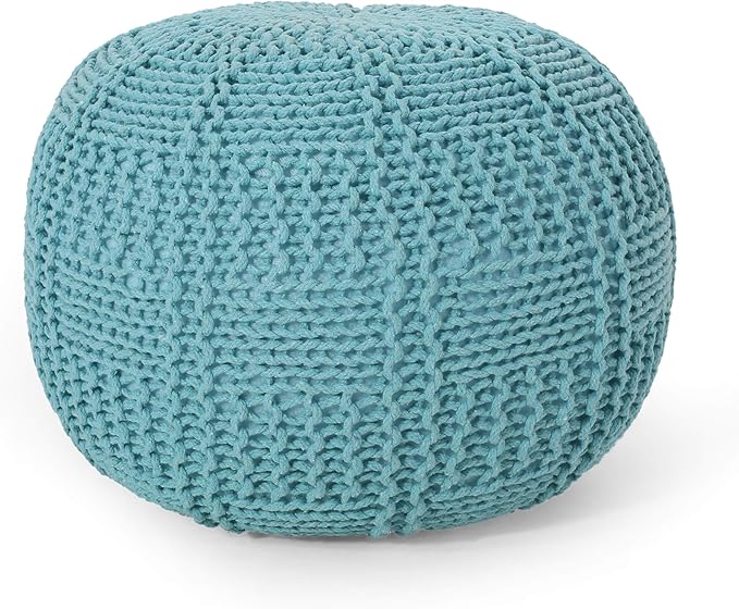 Hortense Pouf, Gray,Ottomans and Poufs