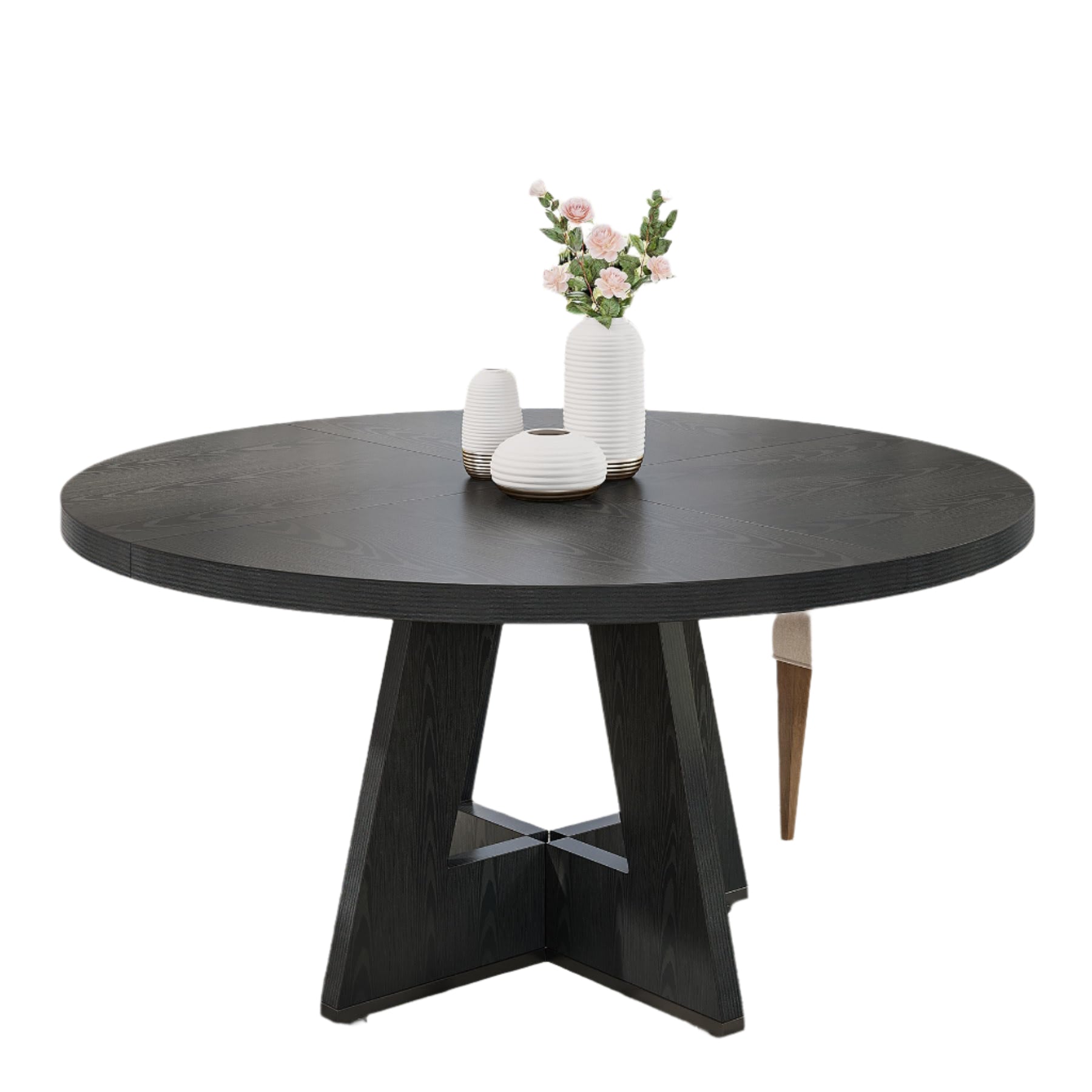 Round Dining Table Wood Kitchen Table for Dining Room