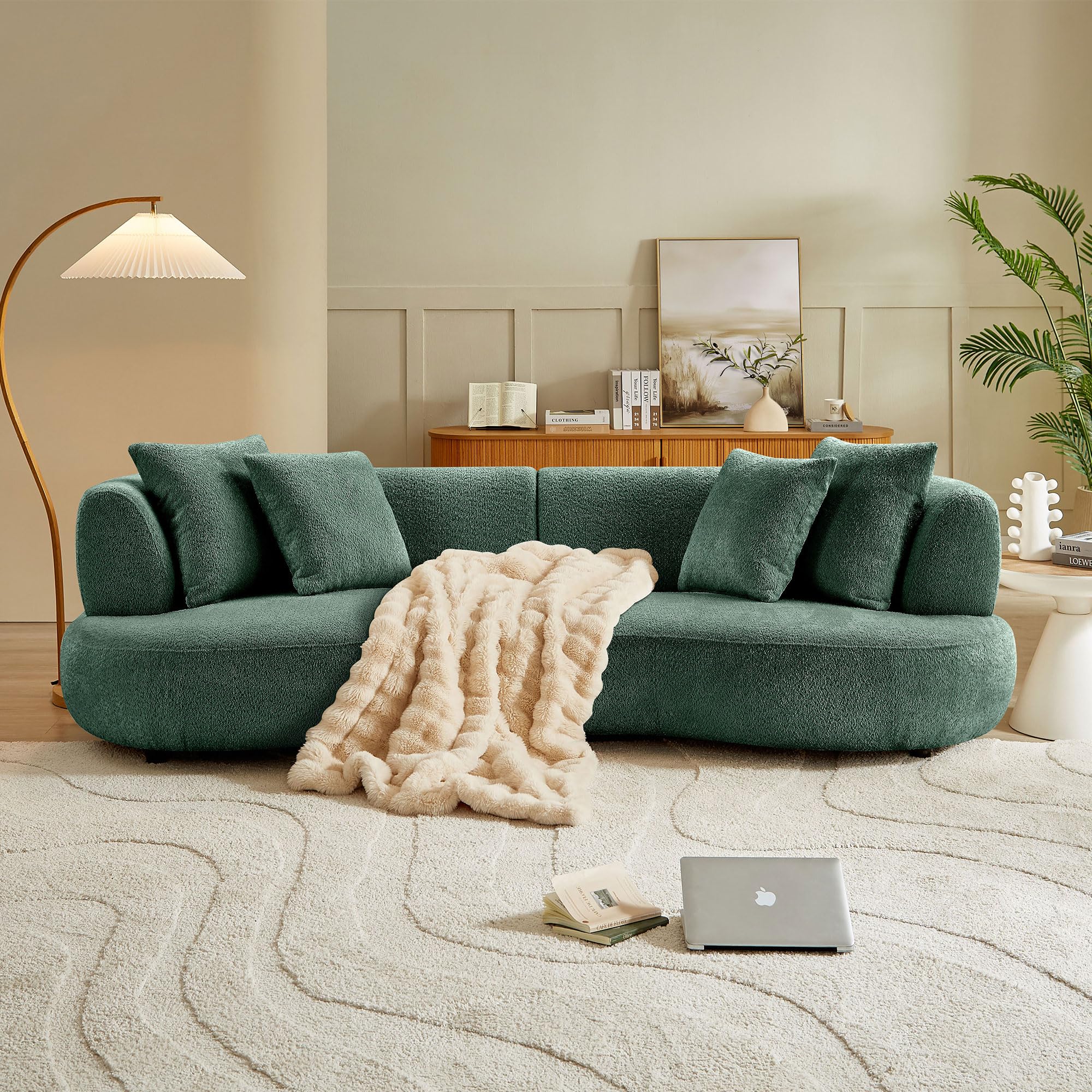 102.36" Curved Sectional Sofa Modern Couch,living room