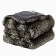 High-end Premium Fuzzy Faux Wolf Fur Throw Blanket 50" x 60"