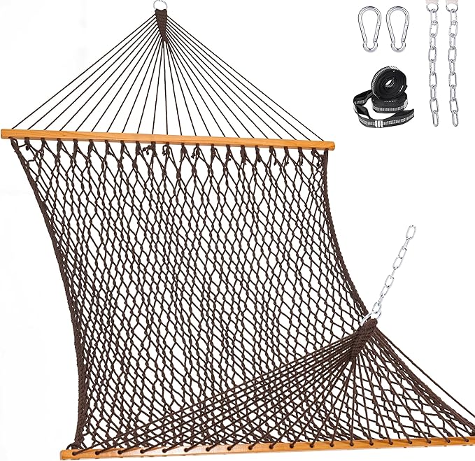 Double Rope Hammock, 2 Person Traditional Outdoor