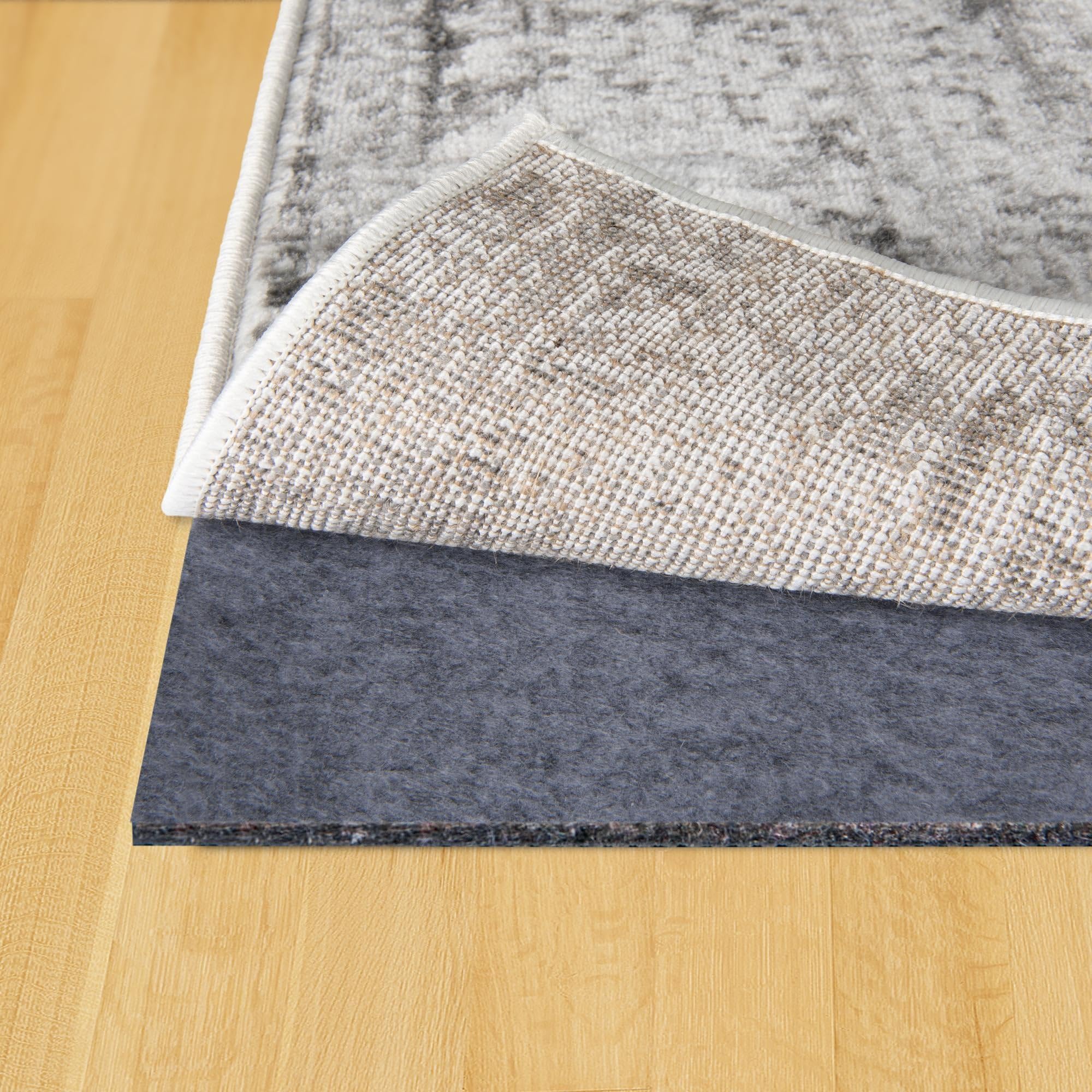 Uni-Luxe Dual Surface Felt and Rubber Non-Slip Rug Pad 1/4" Thick (10'x 14')