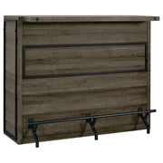 Joe Rustic Farmhouse 5-Shelf Home Bar Unit Wine Liquor