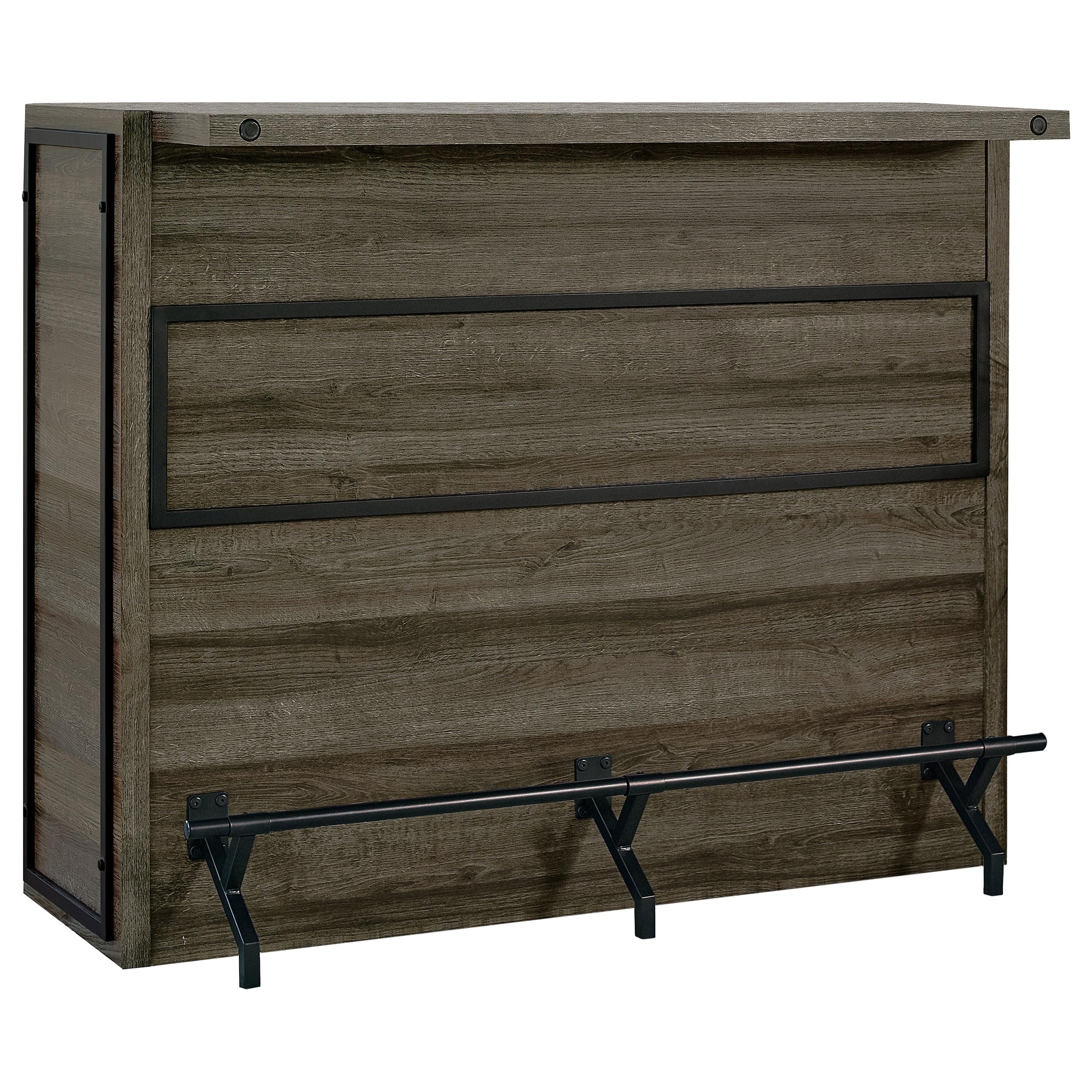 Joe Rustic Farmhouse 5-Shelf Home Bar Unit Wine Liquor