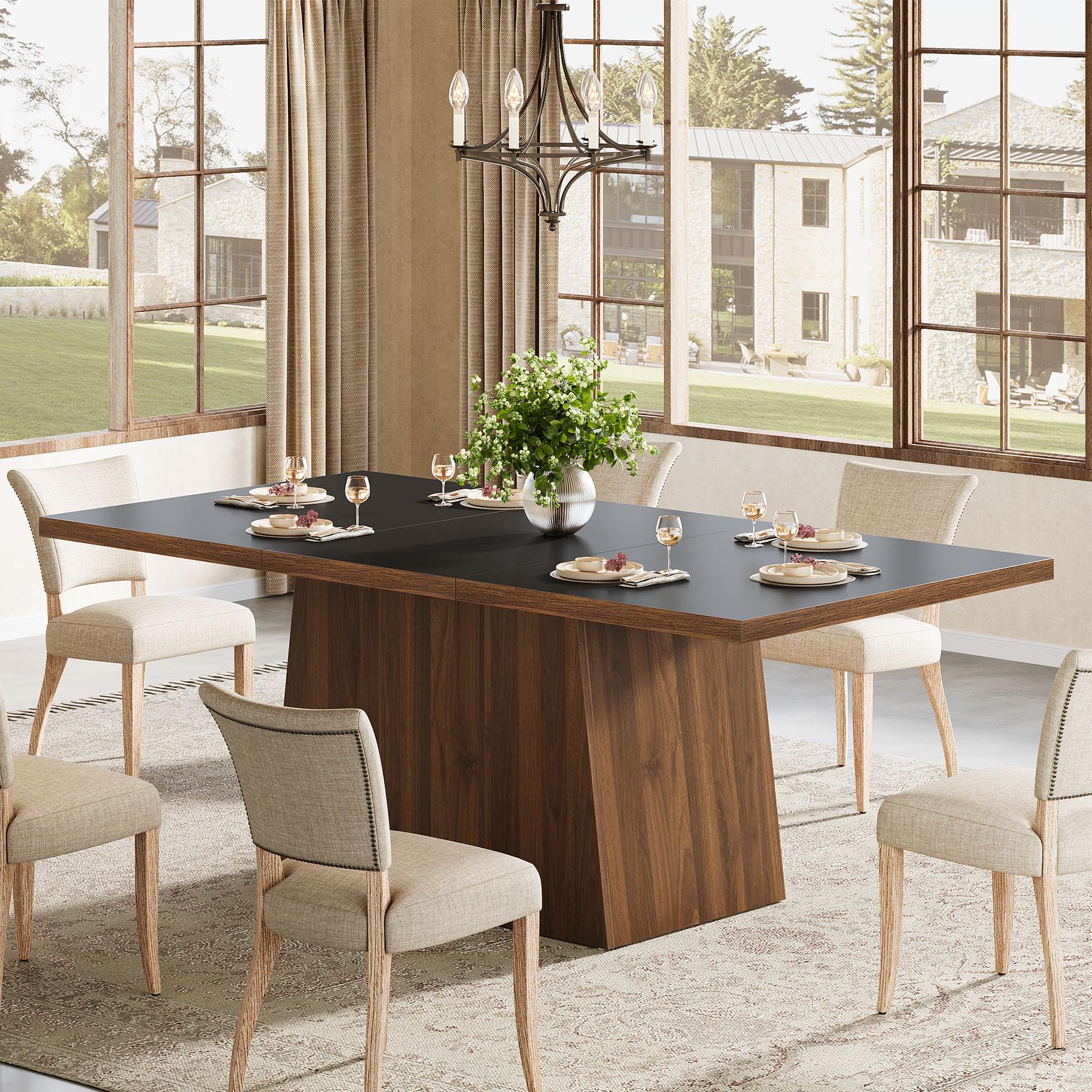 Rectangular Dining Table for 6-8 People