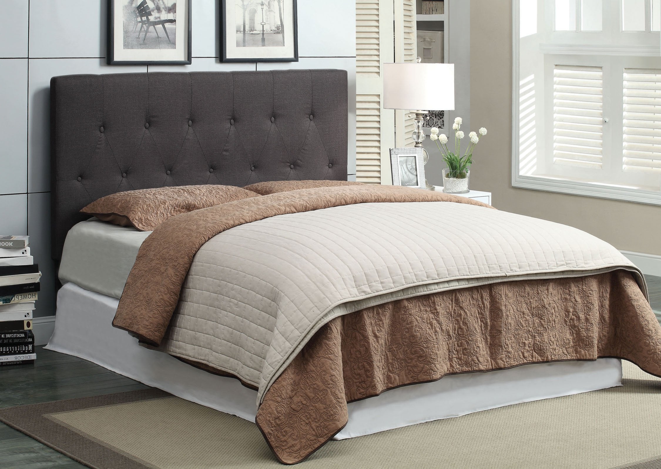 Gardenia Headboard, Full/Queen, Gray