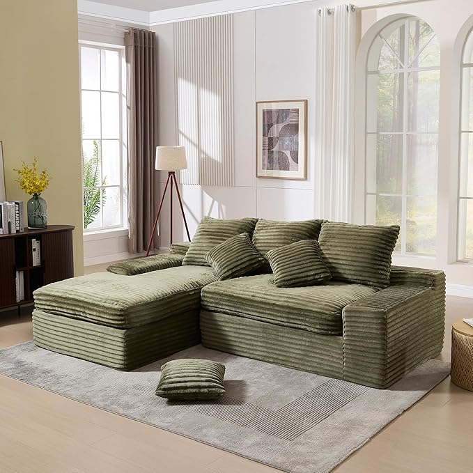 99" Cloud Modular Sectional Couch,L-Shape Sofa Couch with Deep Seat