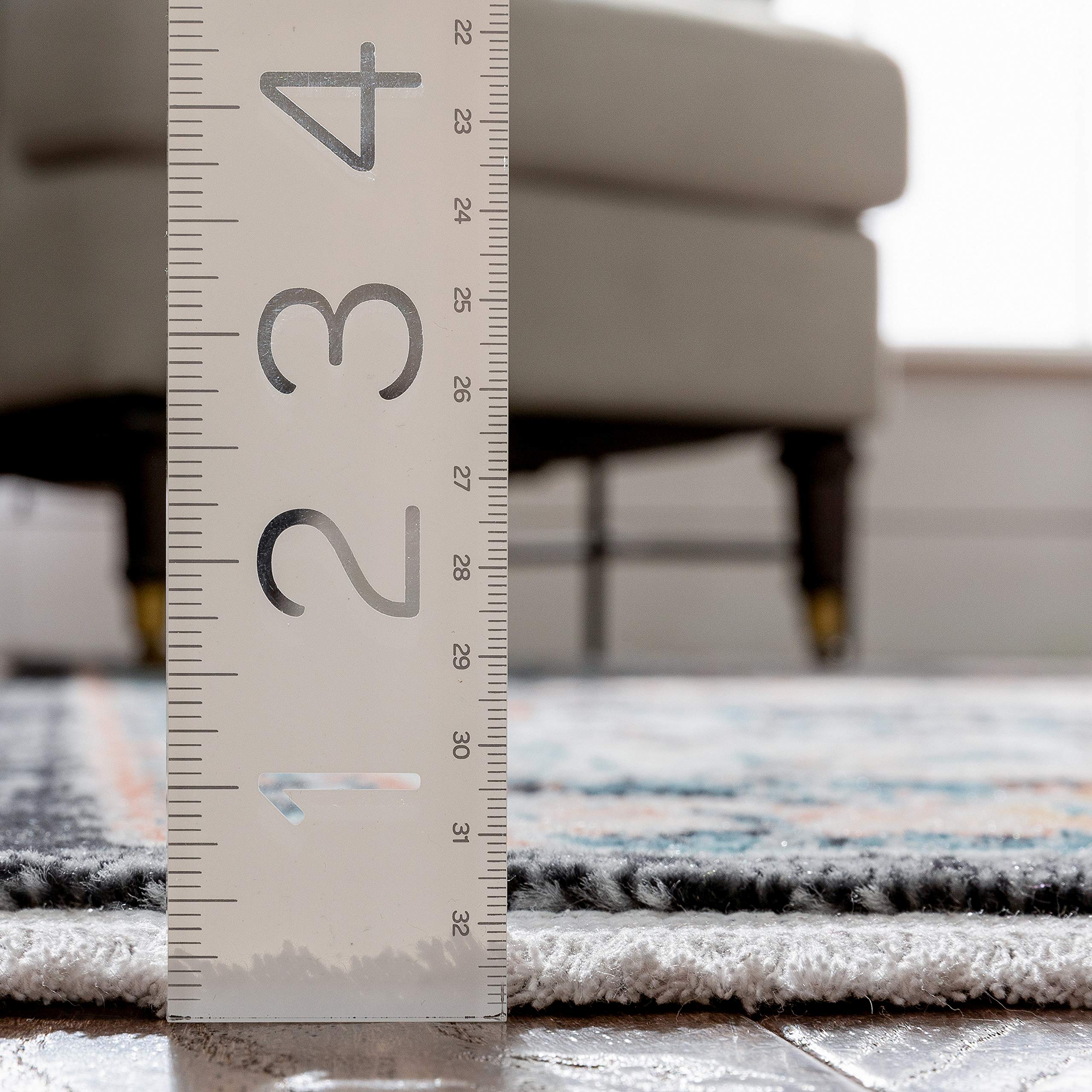 Lycie Multi Black & Pink Vintage Oriental Distressed Medallion Pattern Boho