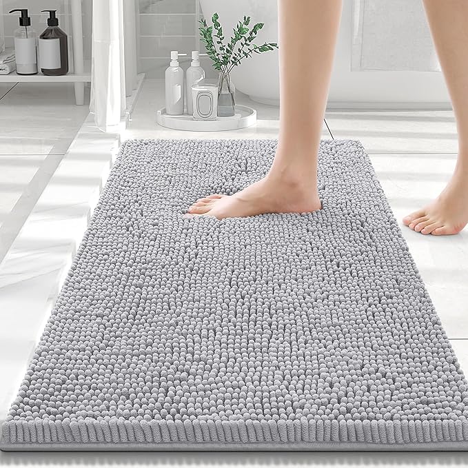 Smiry Luxury Chenille Bath Rug 70''x24'', Extra Soft