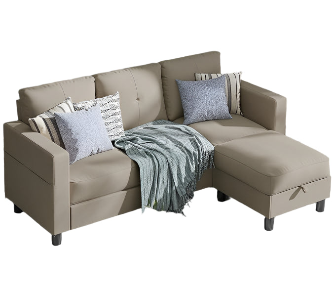 Sectional Couches for Living Room, Small L Shaped Couch Sofa with Ottoman
