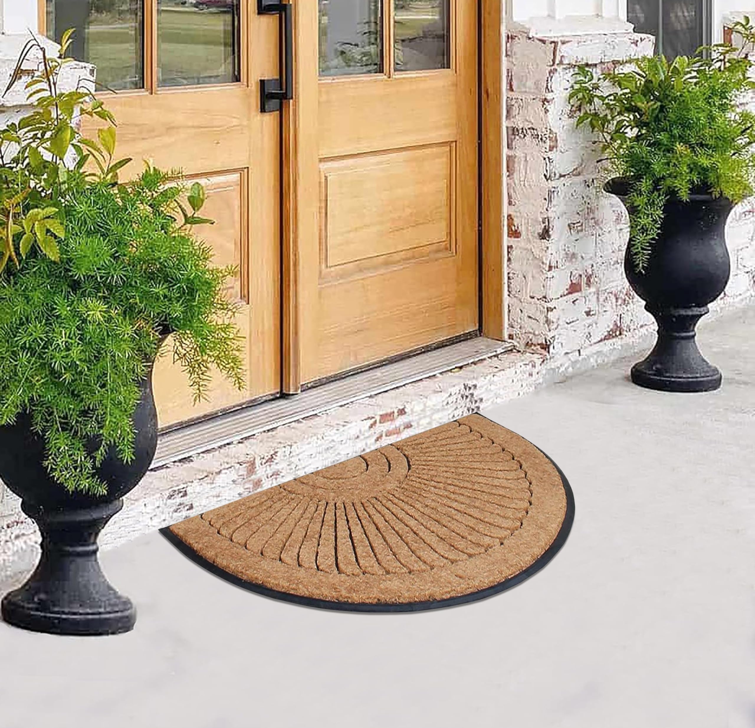 Natural Coir and Rubber Door Mat, 30”x48”, Thick Durable Doormats for Entrance