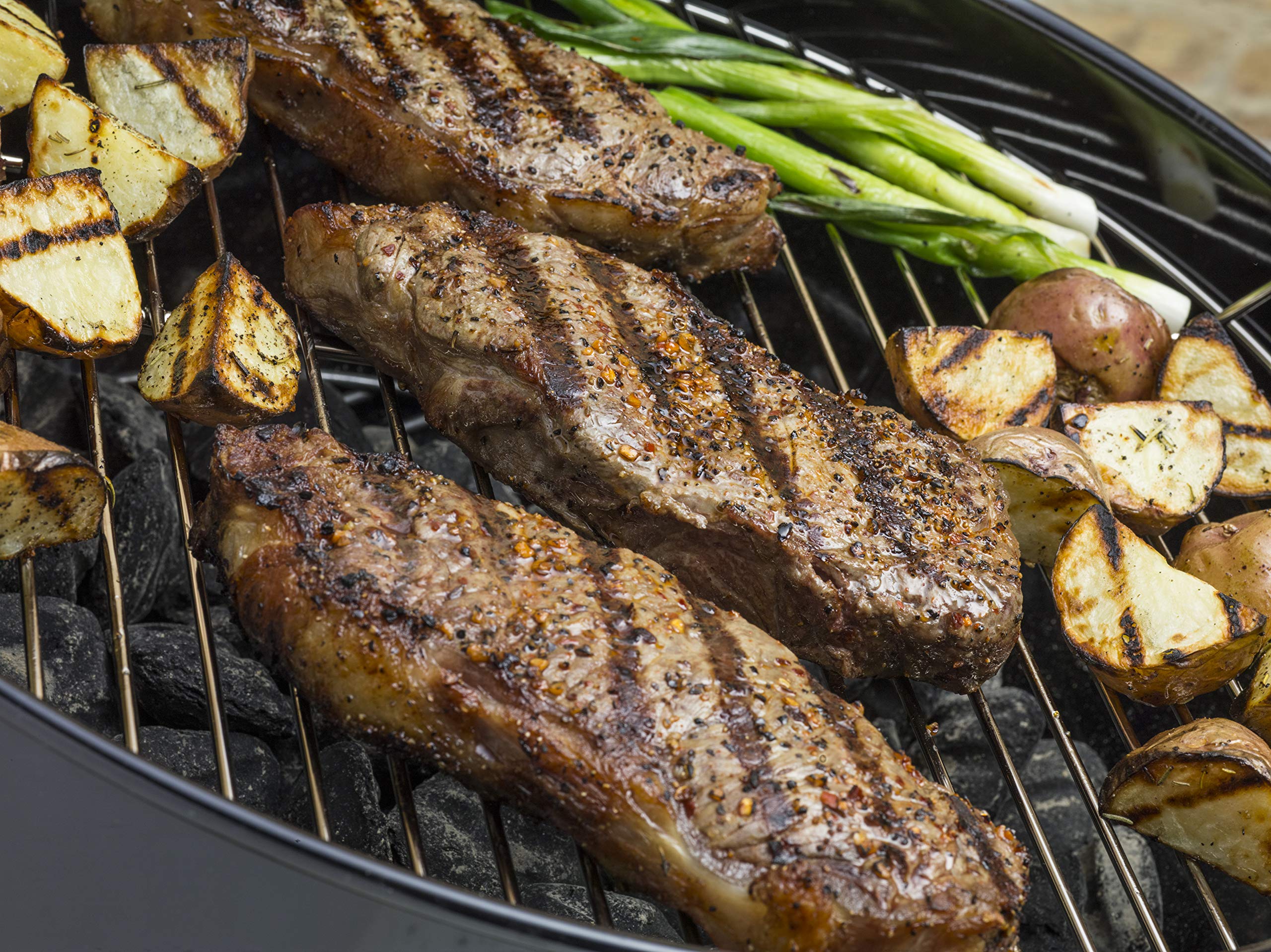 Original Kettle Charcoal Grill Barbecue, 47cm | E-4710 BBQ Grill with Lid Cover, Thermometer