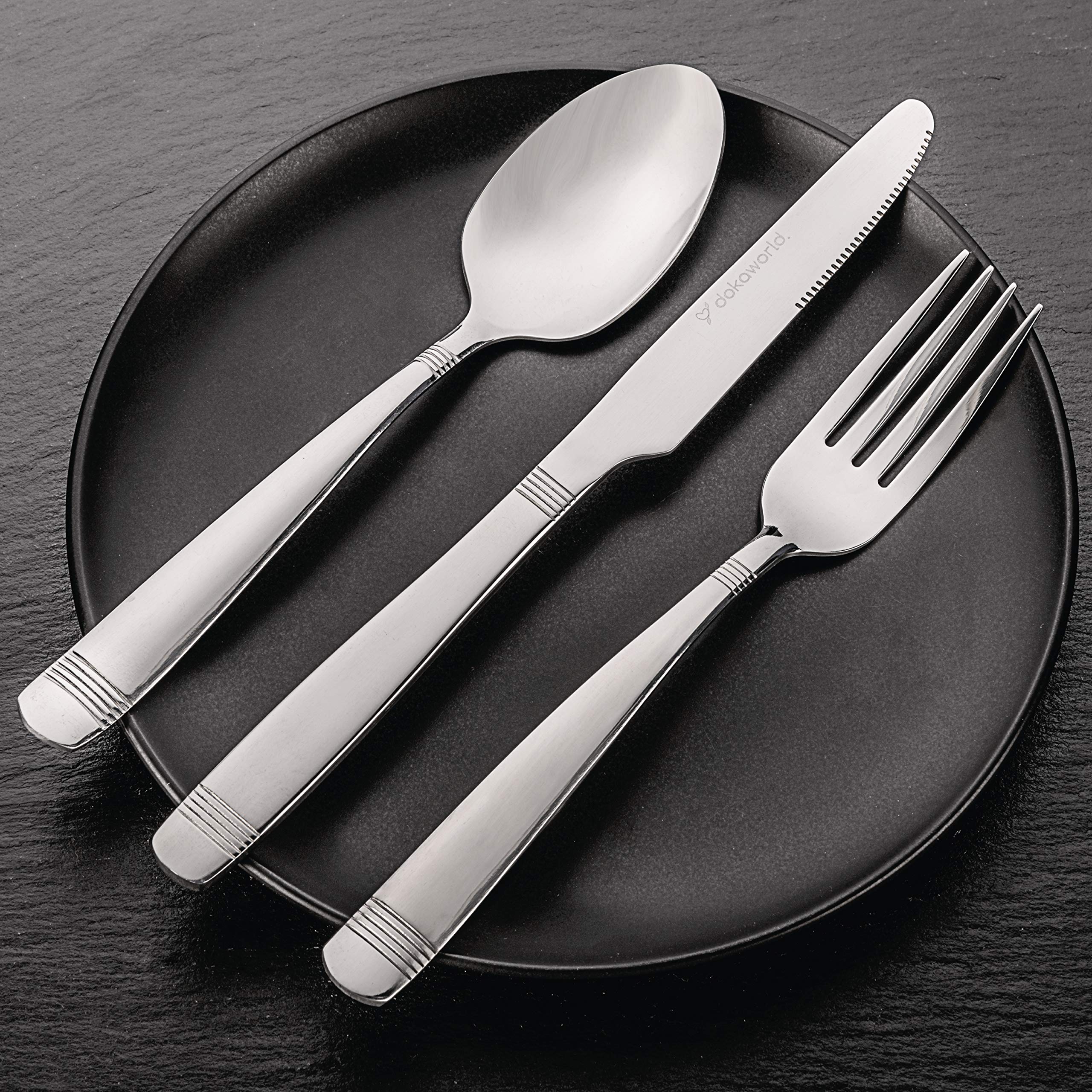 Flatware, Silverware Set for 8 persons, 40 Piece - Spoons