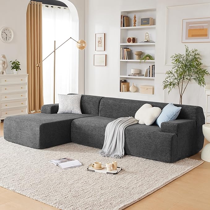 107" Modular Sectional Sofa, Sponge Sofa for Living Room