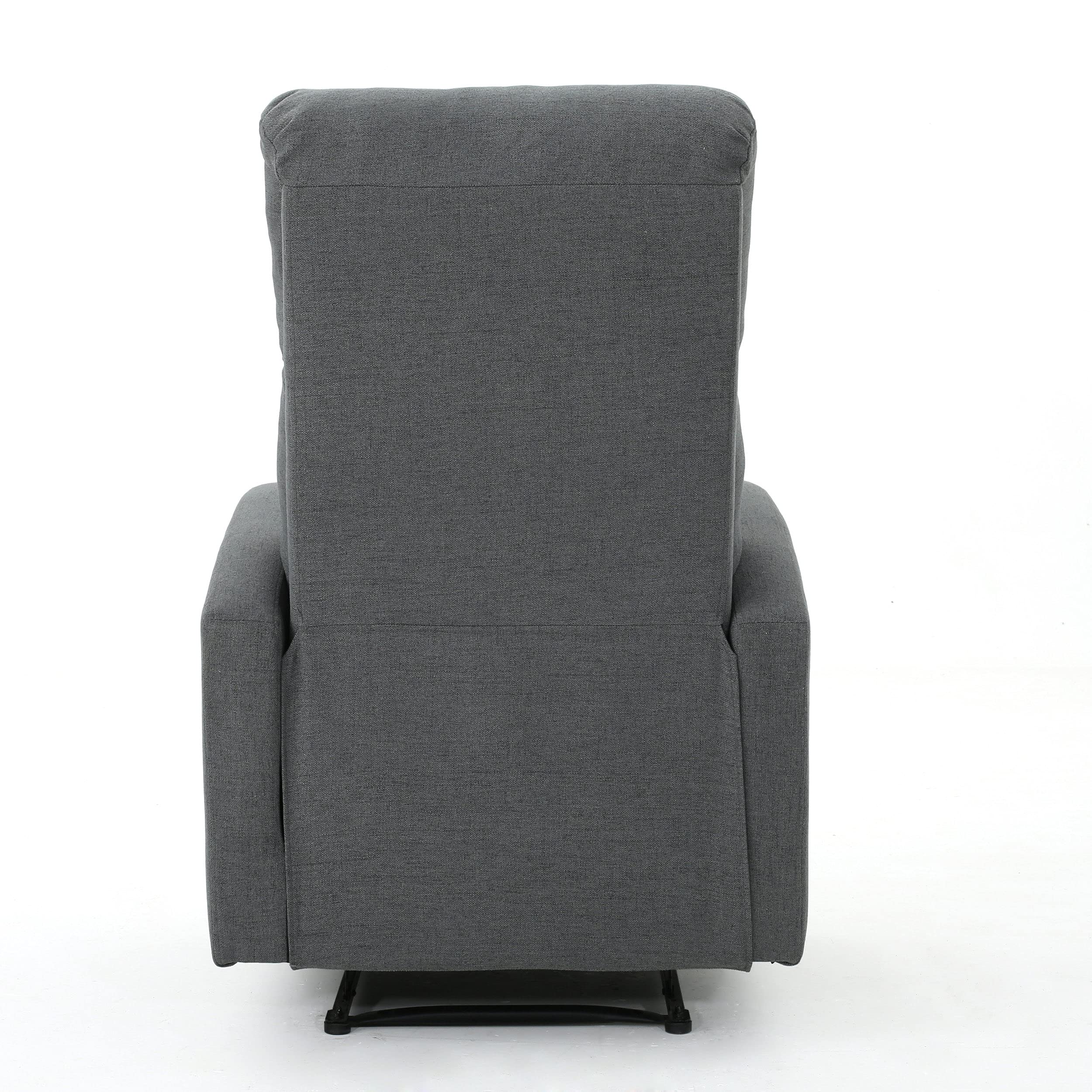 Gaius Classic Fabric Recliner, Charcoal / Black,living room