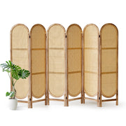 6 Panel Room Divider, 5.6 Ft Foldable Wood Room Divider Screen