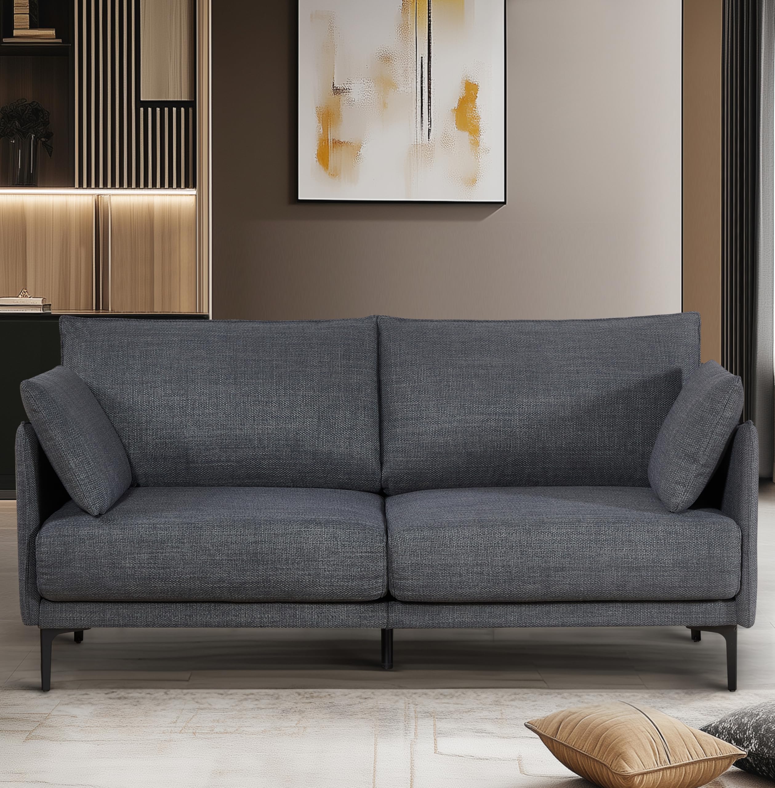 Simple Style Modern 3 Seat Loveseat Couch Sofa