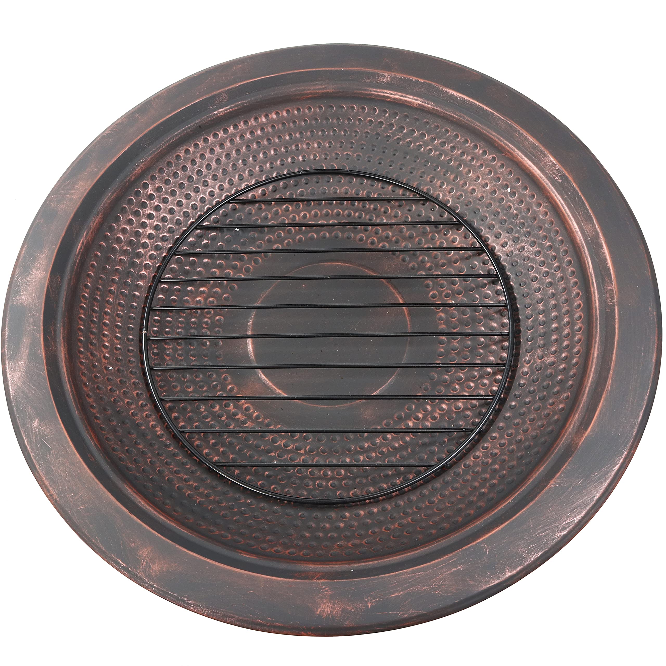 Elevated Wood-Burning Fire Pit Bowl with Stand - Includes Spark Screen