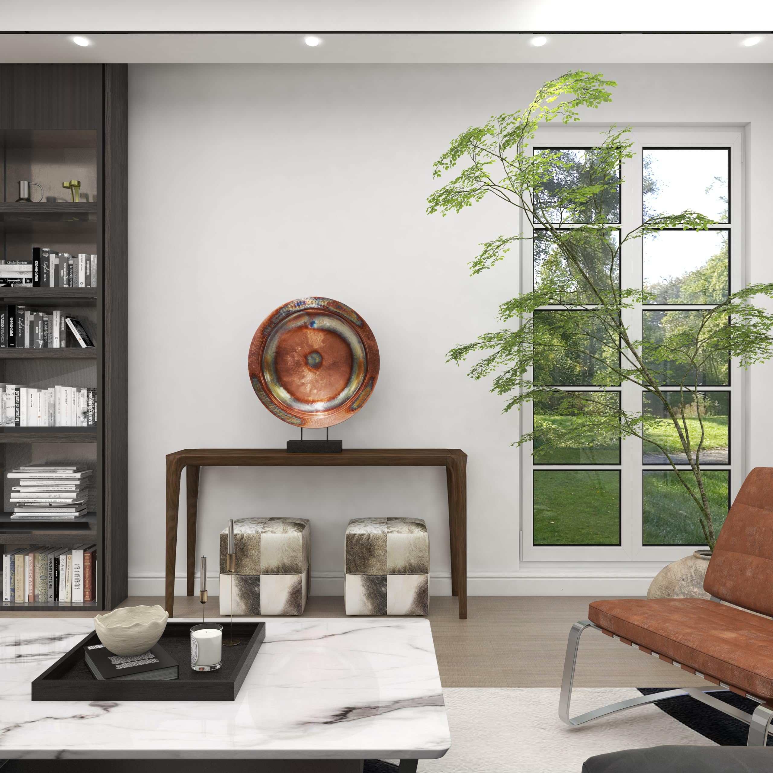 Decorative Sculpture Home Decor Statue with Black Stand, Accent Figurine 2