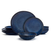 Racheal 12 Piece Dinnerware Set, Service for 4, Blue