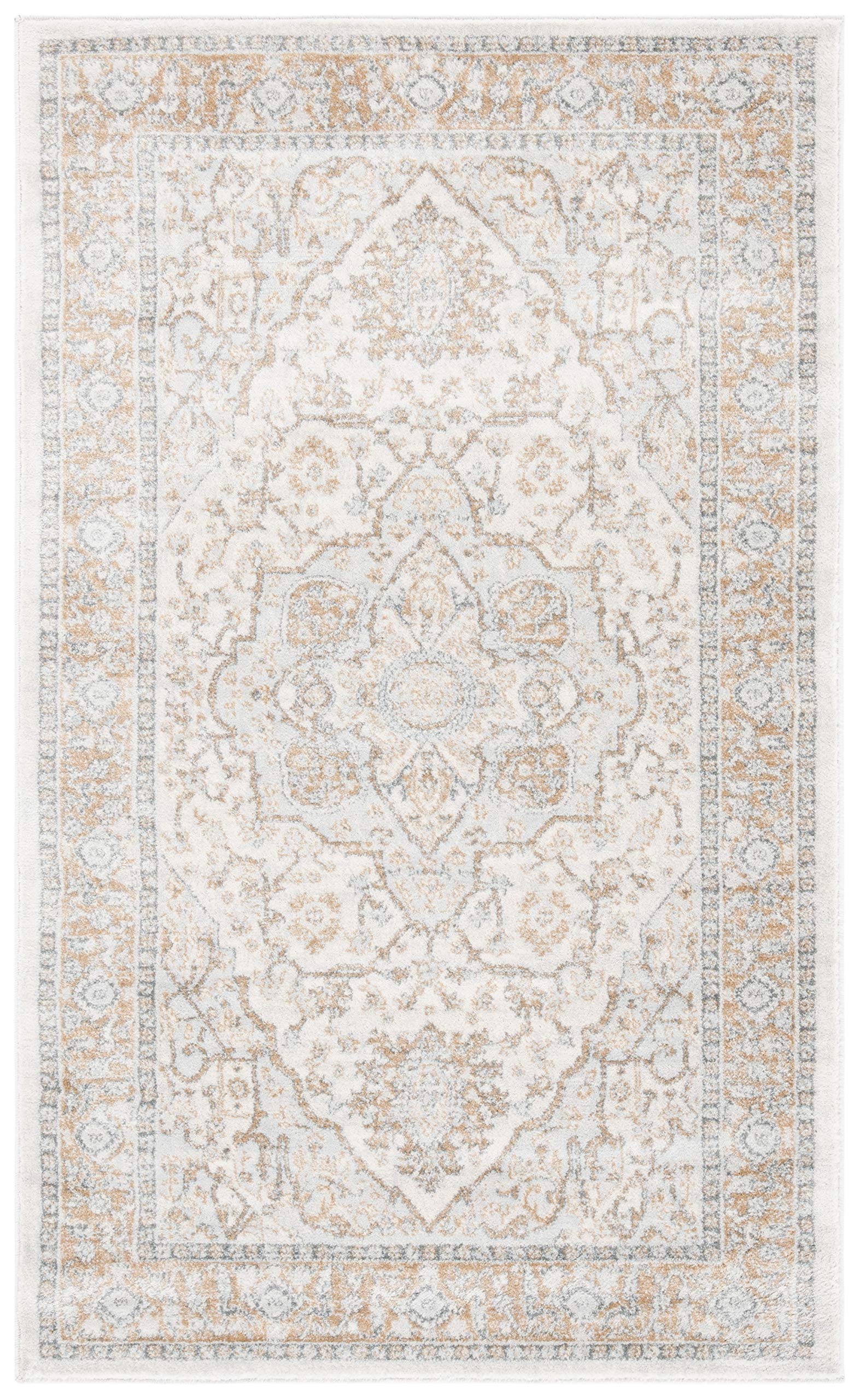 Isabella Collection Accent Rug - 3' x 5', Cream & Beige, Oriental Design