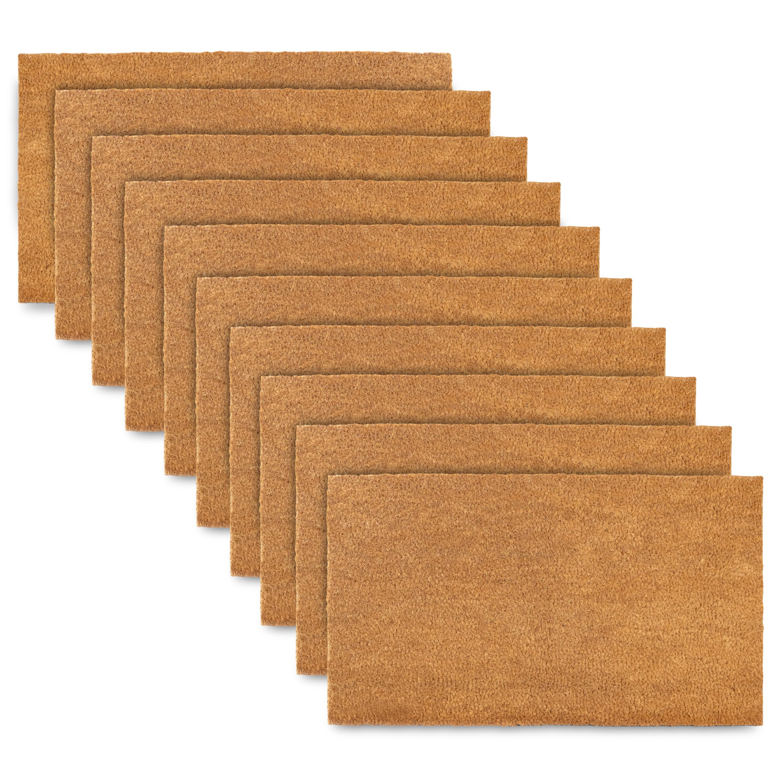 Plain Coir Doormat Bulk 30x17 Inch, Blank Door Mat 10 Pack for Crafting Painting