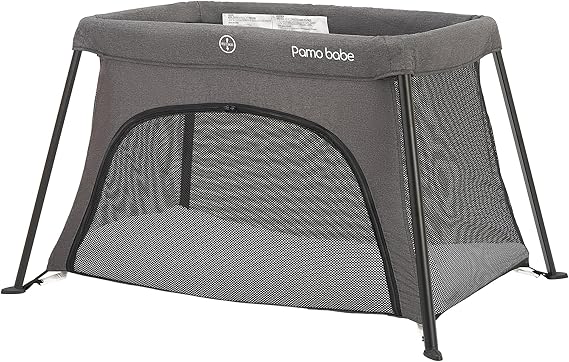 Travel Crib for Baby - Mini Lightweight Baby Playard with Zip Door, Easy to Carry