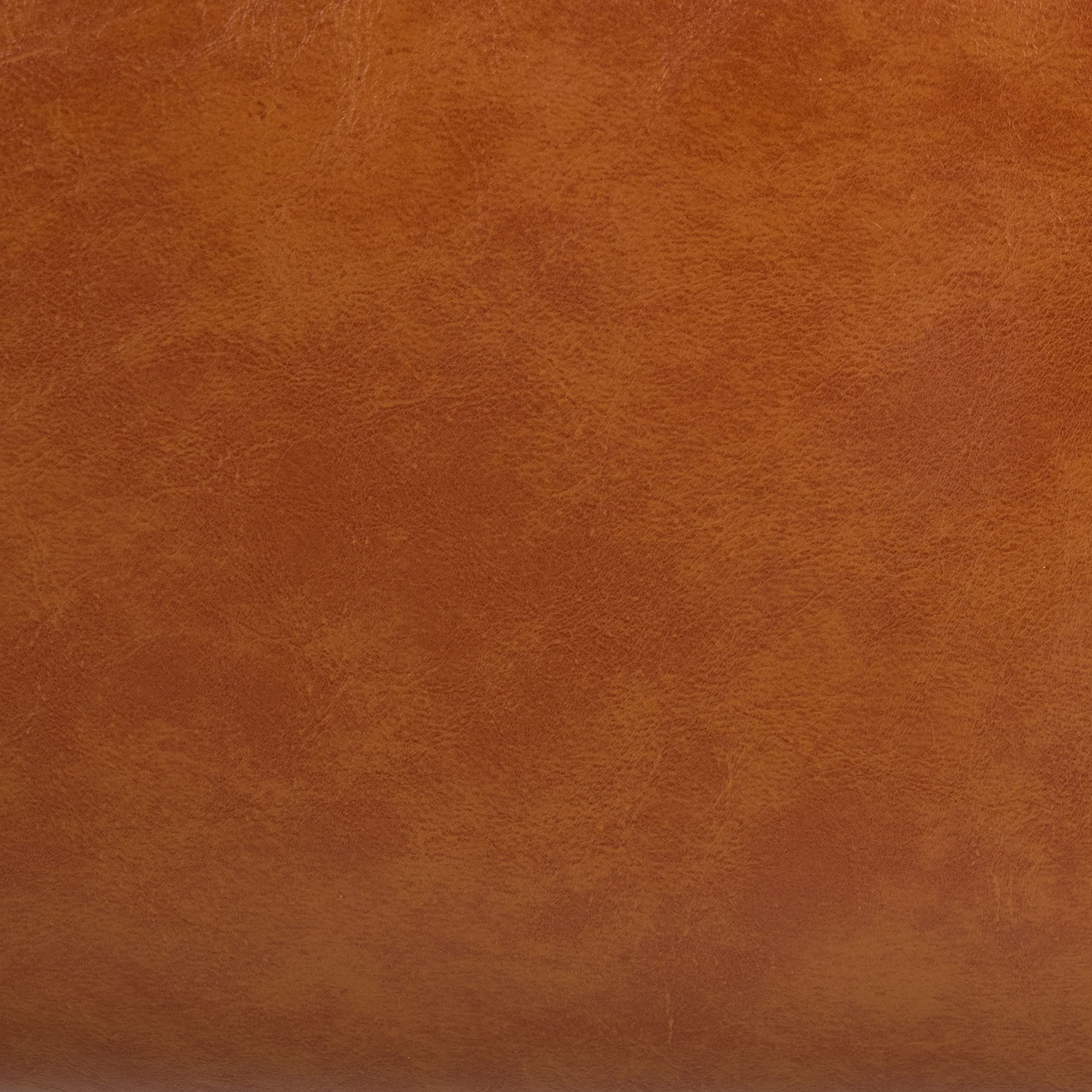 Collection Delfino Cognac Faux Leather/Natural Accent Chair