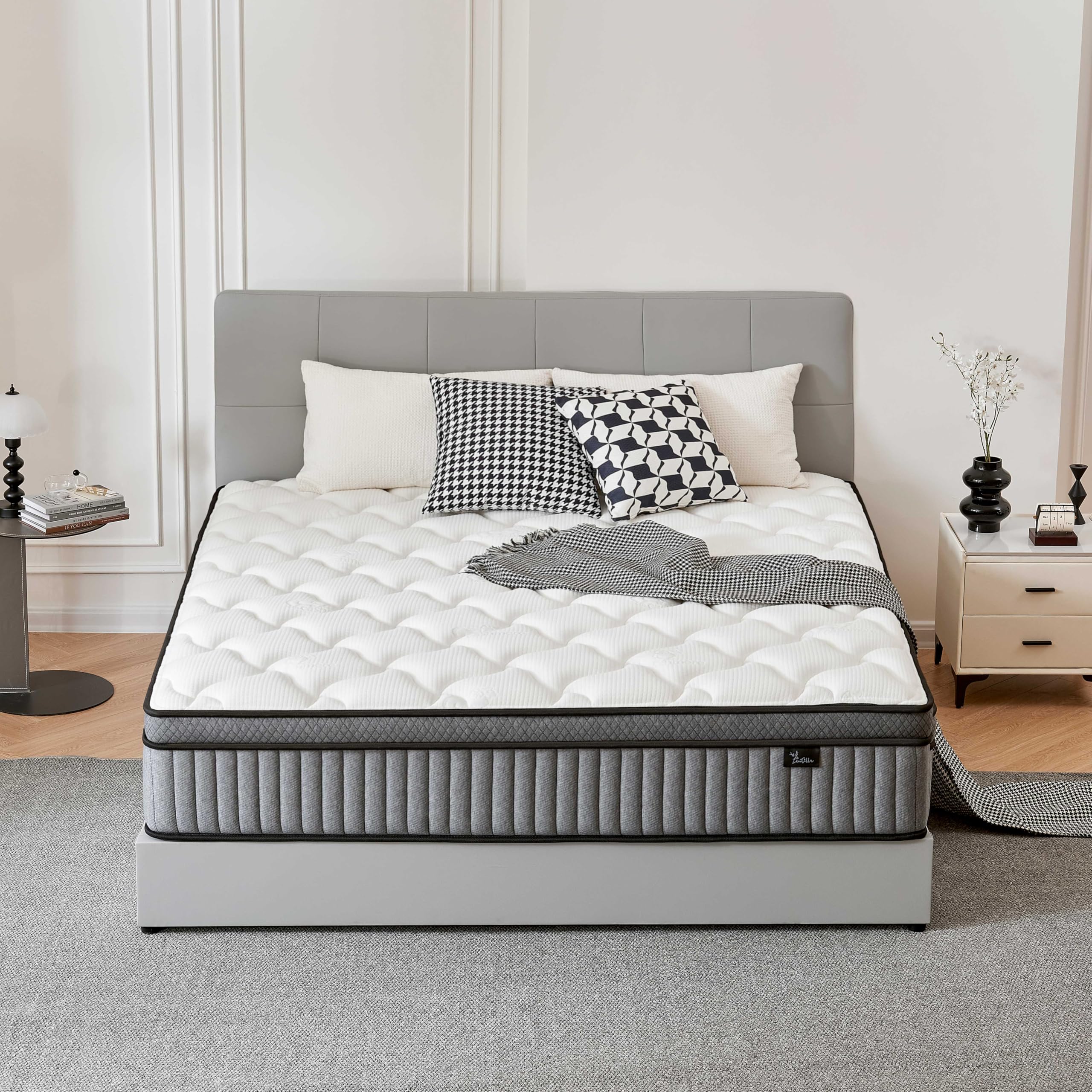 Full Size Mattress 12 Inch Hybrid Mattress - Memory Foam & Individually Pocket Coils
