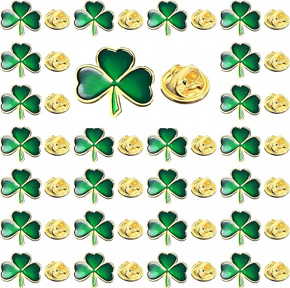 25/50/100pcs St. Patrick's Day clover lapel pin Clover pin brooch Patrick's Day