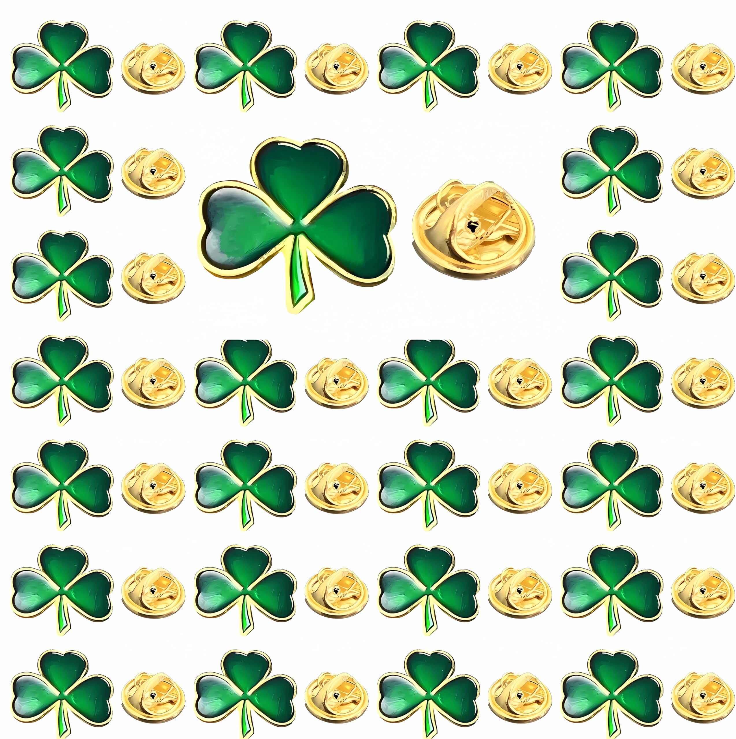 25/50/100pcs St. Patrick's Day clover lapel pin Clover pin brooch Patrick's Day