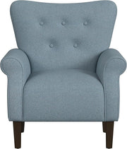 Home Decor | Upholstered Rolled Arm Wingback Accent Chair