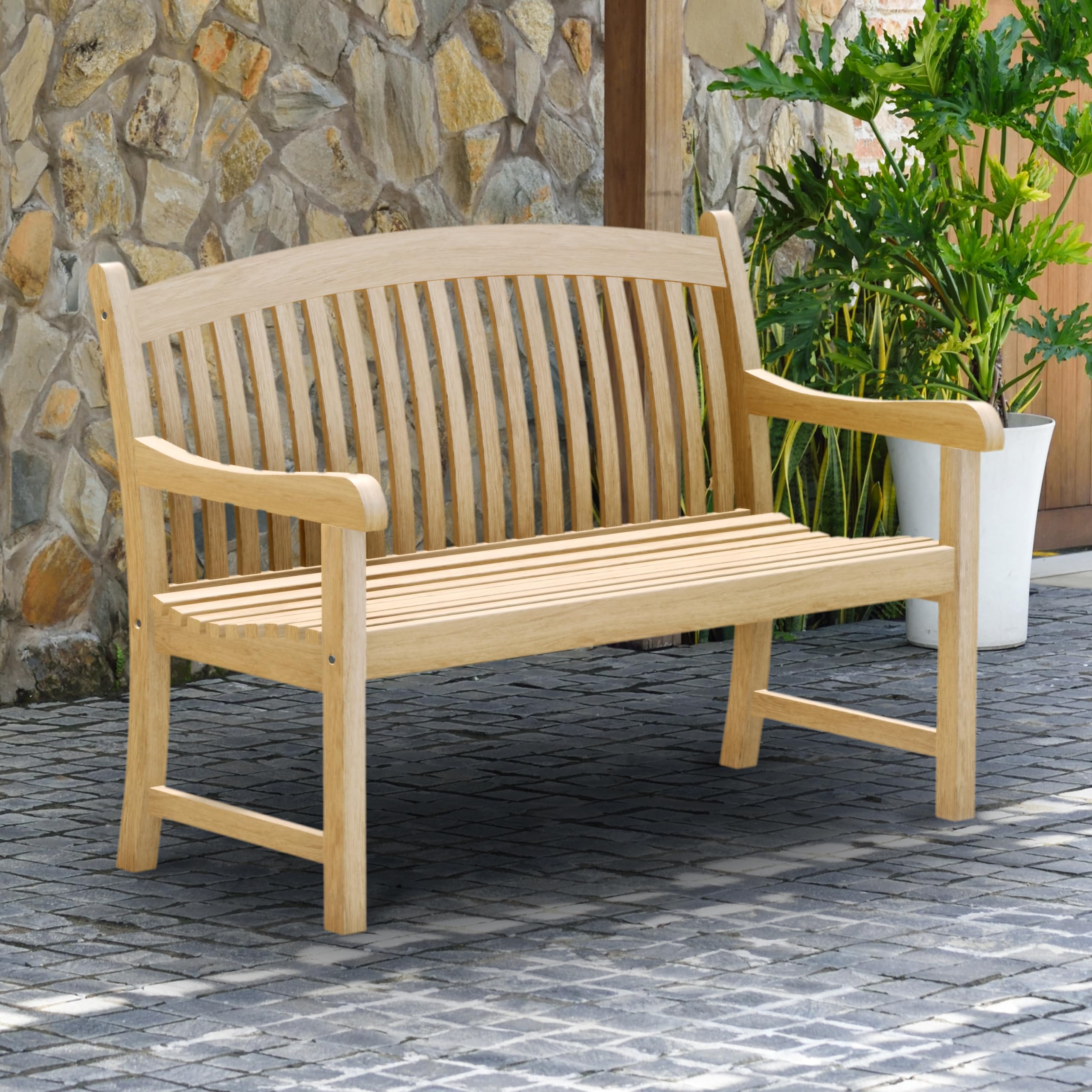 Newcastle Patio Bench | Made of Real Teak | Ideal for Outdoors