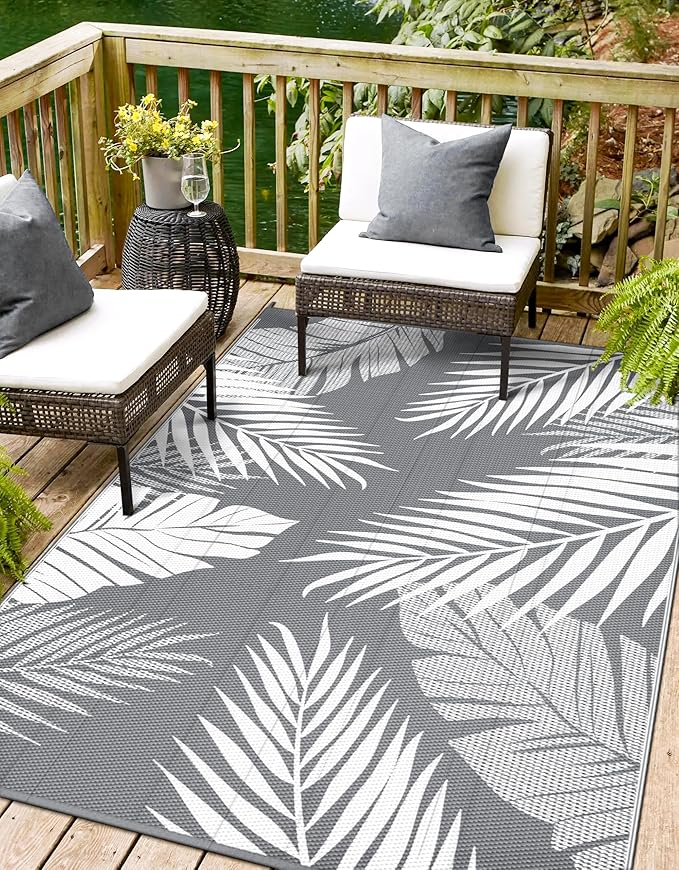 Outdoor Rug 9' x 12' for Patio Waterproof Clearance