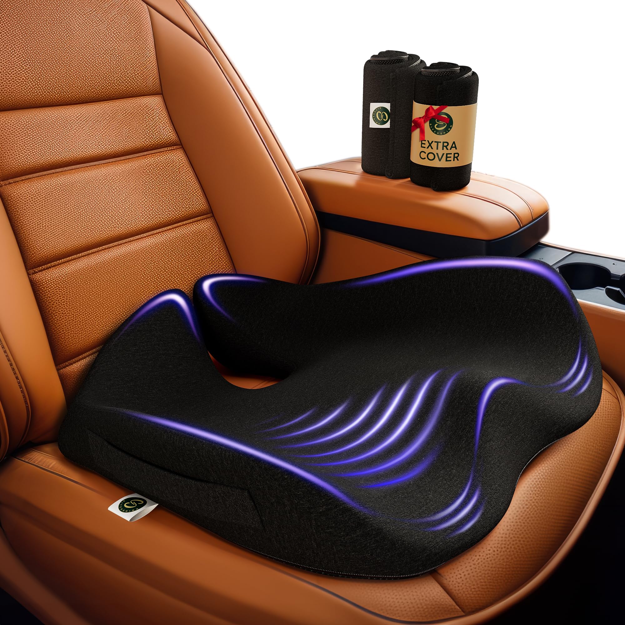 Memory Foam Car Seat Cushion for Back Pain Relief Car Cushions for Driving, Tailbone Pain
