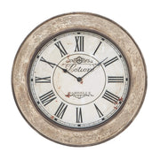 Wooden Decorative Wall Clock - Distressed 24" x 2" x 24" for Home and Room