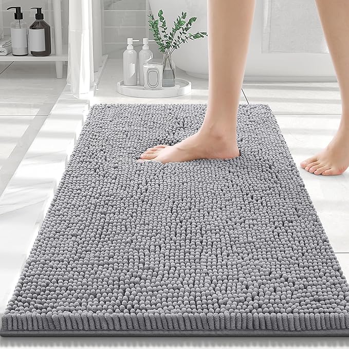 Smiry Luxury Chenille Bath Rug 70''x24'', Extra Soft